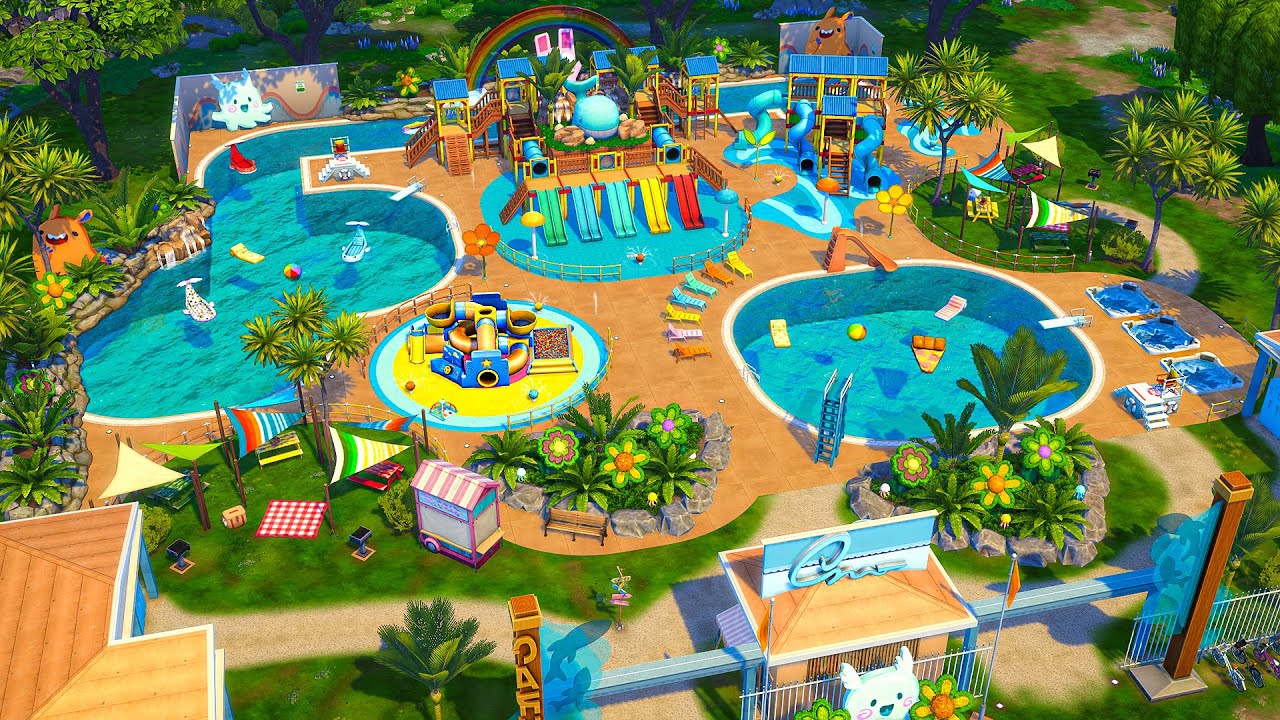 Я построил ОГРОМНЫЙ АКВАПАРК в игре The Sims 4: Adventure Awaits.