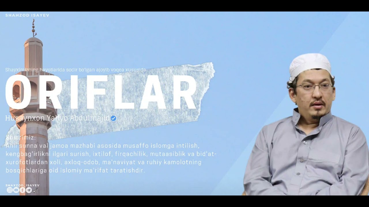 Oriflar. | Shayx Husaynxon Yahyo Abdulmajid.