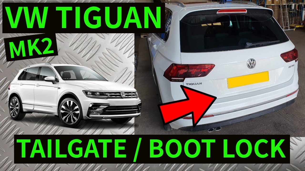VW TIGUAN MK2 — Как снять замок крышки багажника