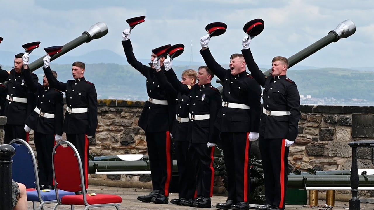21 Gun Salute for King Charles Birthday | Edinburgh Castle, Scotland | 15 June 2024