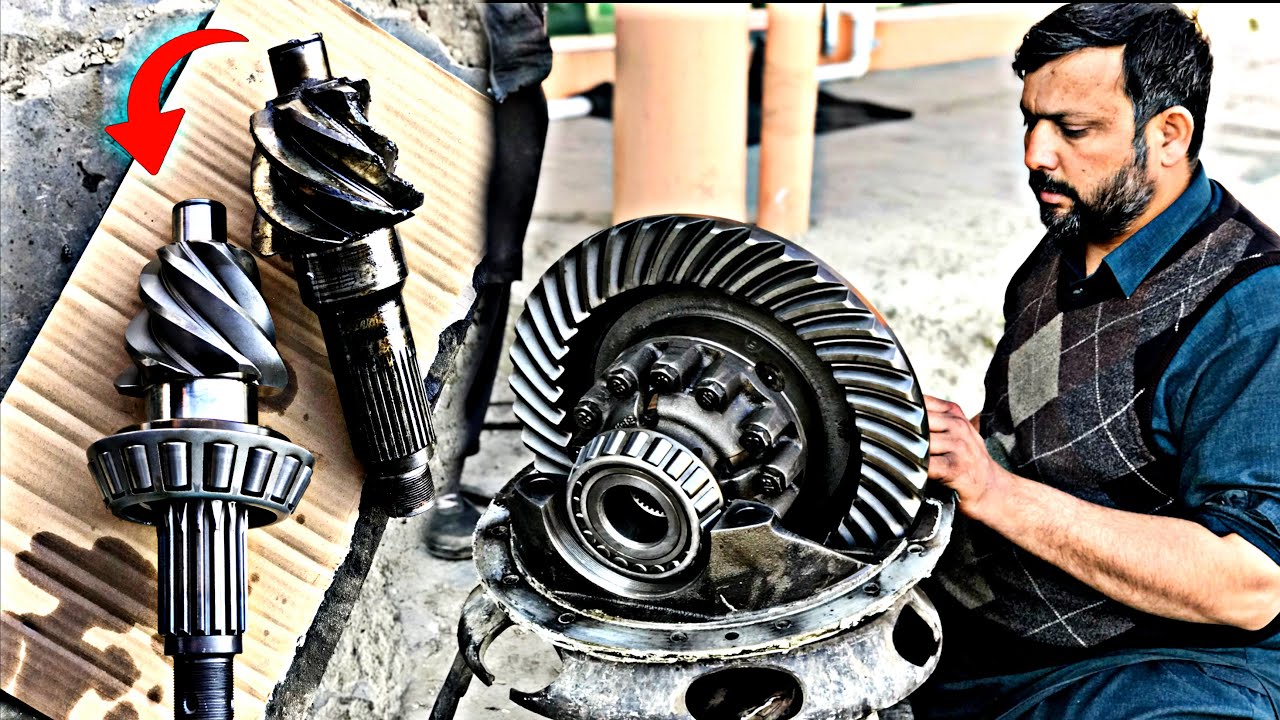 How To Replace Broken Pinion, Gear Ring || Repair Differential Gear  Of A Isuzu Truck.