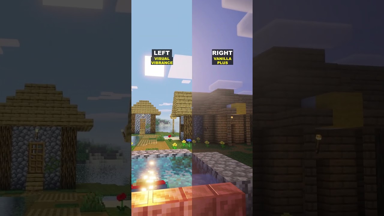 Minecraft Shaders: Visual Vibrance or Vanilla Plus? &harr;️ #shorts