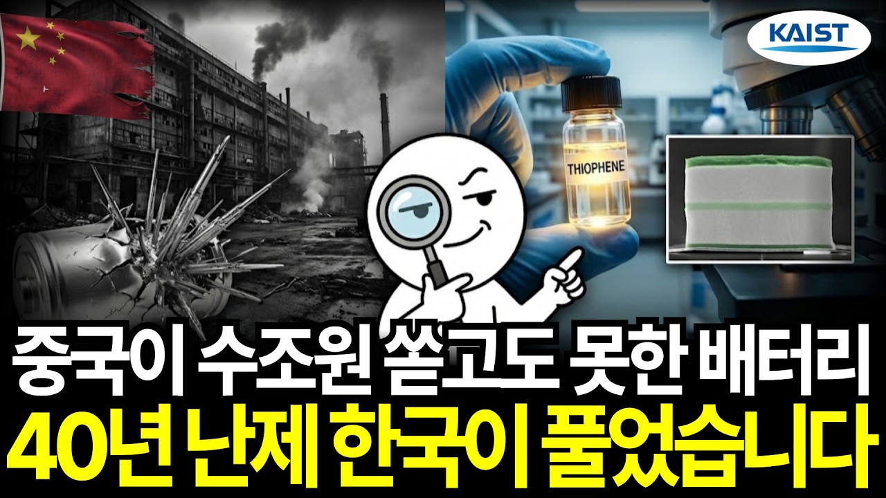 중국이 수조 원 쏟고도 못한 리튬 금속 배터리 40년 난제 한국이 첨가제 한 방울로 풀어버렸습니다
