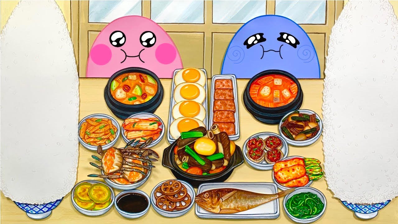 슬라임의 집밥 먹방 스톱모션! Slime&rsquo;s Korean home made food mukbang stopmotion!