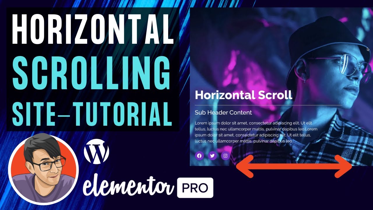 Elementor - Horizontal Scrolling Full Site Tutorial - Free Code - No Extra Plugins