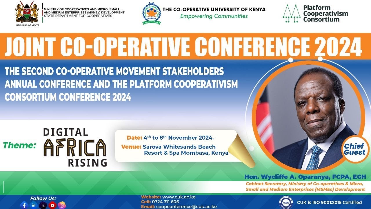 THE 2ND CO-OP MOVEMENT ANNUAL STAKEHOLDERS' & PLATFORM COOPERATIVISM CONSORTIUM CONFERENCE 2024