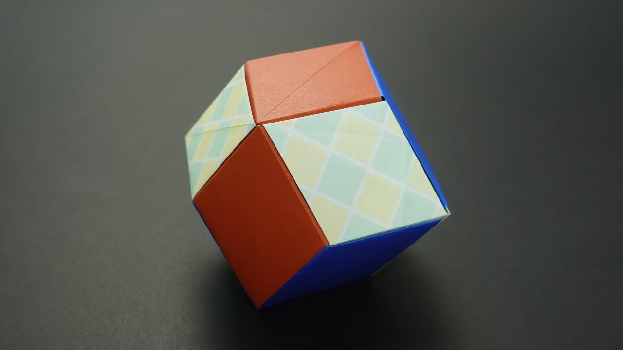 ユニット折り紙「菱形十二面体」　Modular Origami Rhombic Dodecahedron