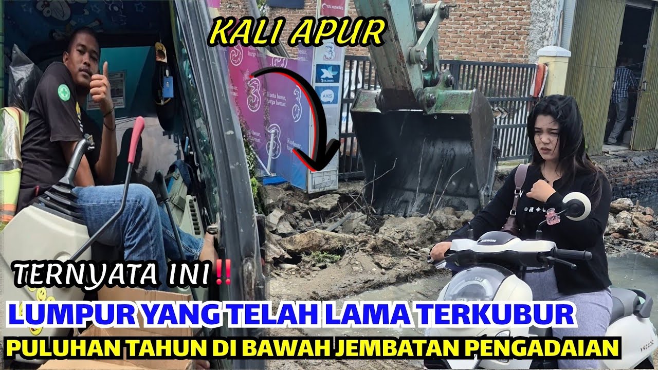 GEGER❗️TERNYATA SEPERTI INI KONDISI DIBAWAH JEMBATAN PENGADAIAN KALI APUR❗️OPERATOR TERDIAM❗️