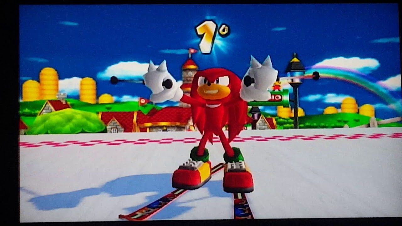 Mario & Sonic at the Olympic Winter Games Party games Wheel Challenge #10 (Knuckles)