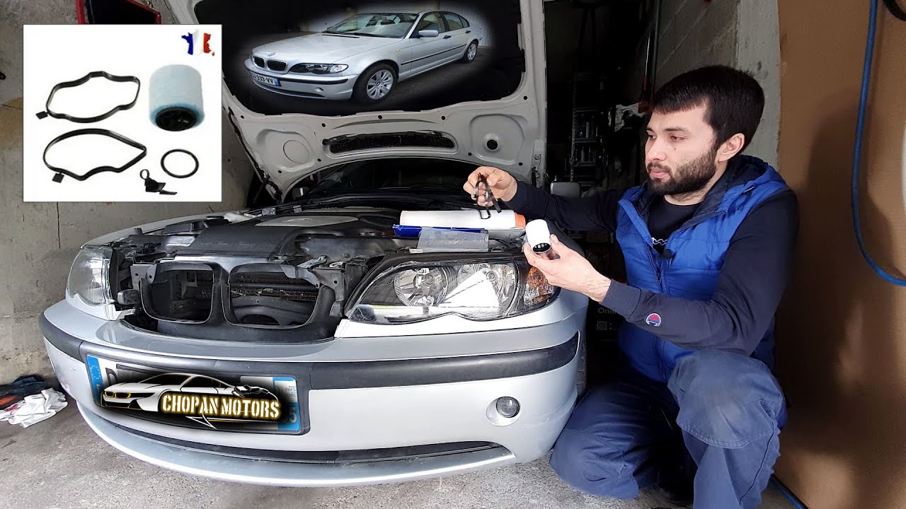 BMW e46 Comment changer filtre separateur  | (Русский- Французский)