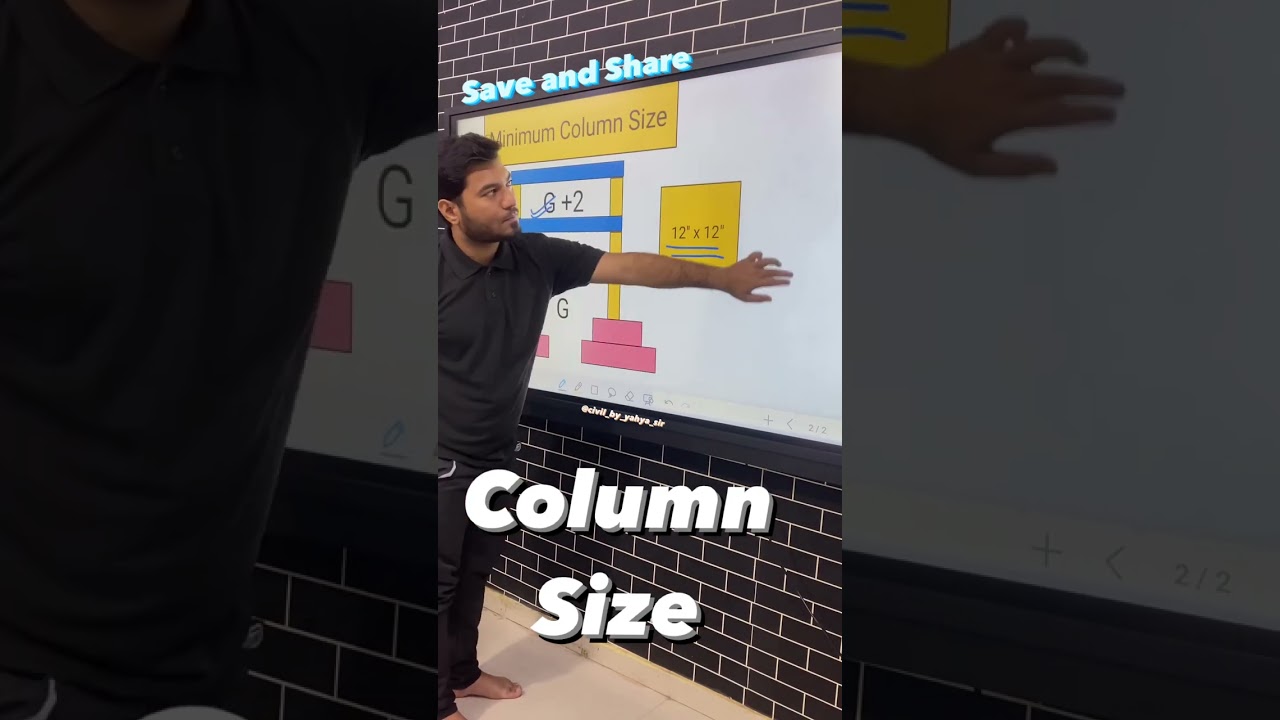 COLUMN SIZE  || YAHYA SIR ||  #home #construction #contractor #civilengineering