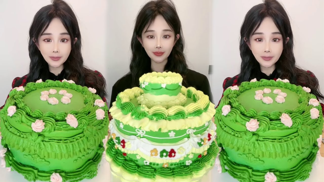 Asmr🍰Eating Matcha Thousand Layer Cake🍰 (Soft And Waxy Sound) 크림丨먹방丨Mukbang丨Satisfying丨Eatings
