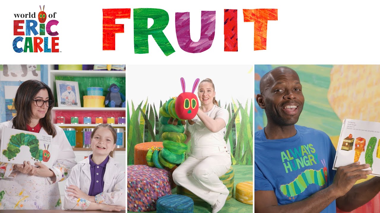 The Very Hungry Caterpillar Read Aloud / Make a Fruit Caterpillar / Caterpillar Puppet | ERIC CARLE