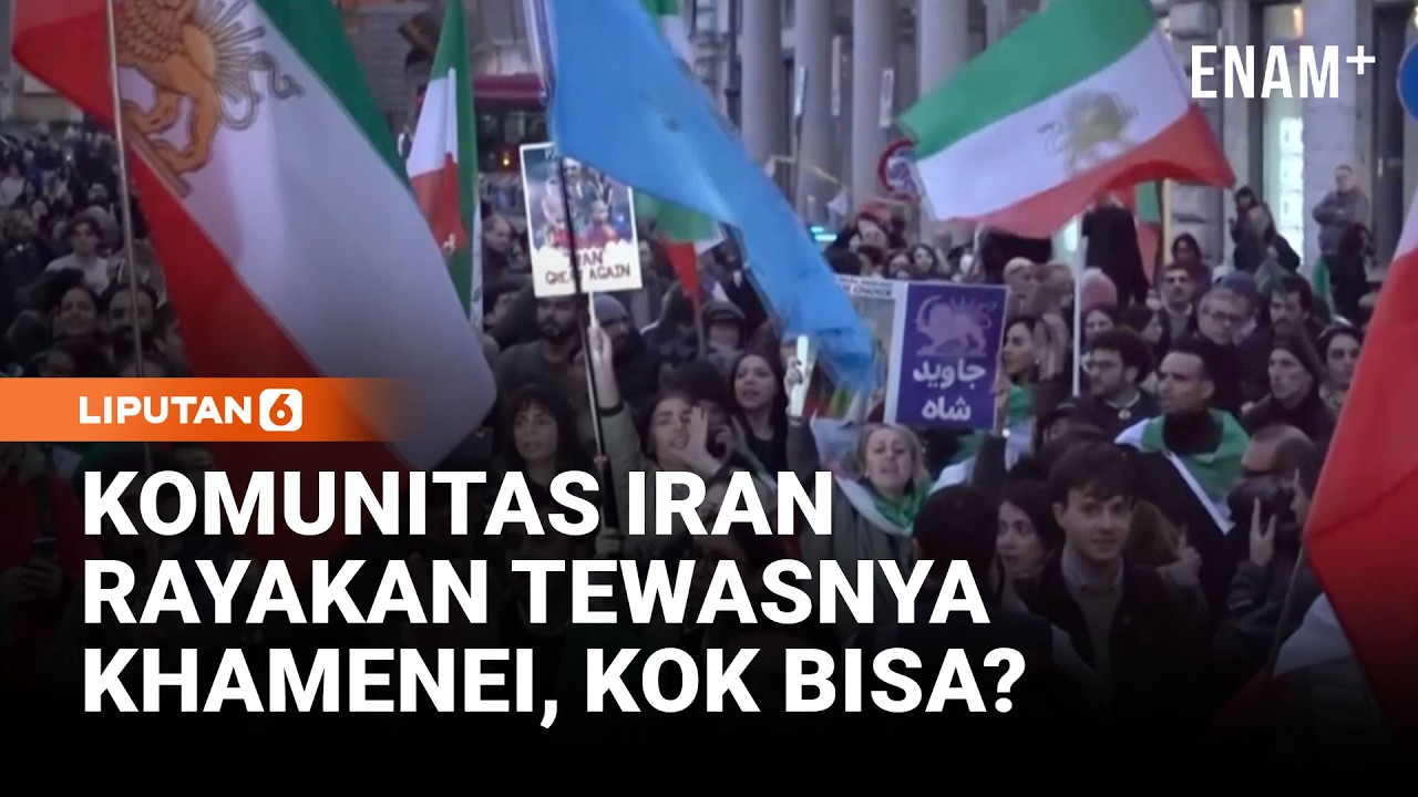 Dukung Serangan AS-Israel, Diaspora Iran di Roma Rayakan Tewasnya Khamenei | Liputan6