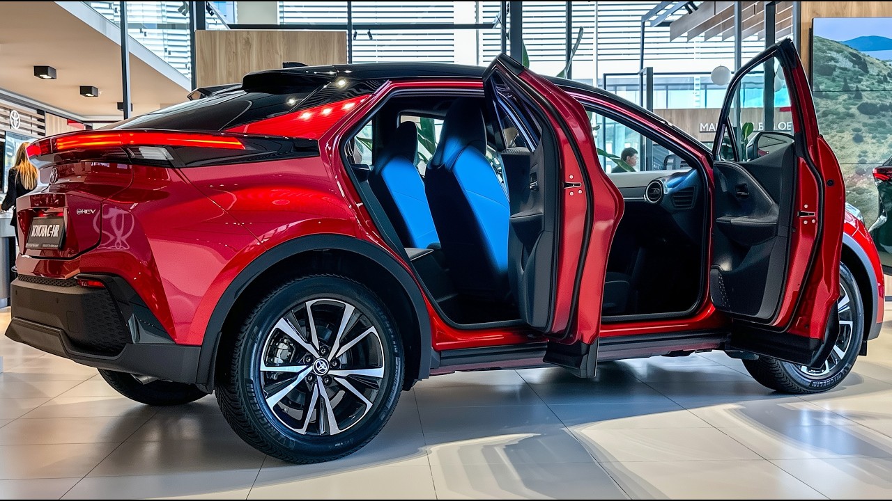2025 Red Toyota C-HR Lounge Hybrid - Compact Crossover in Detail