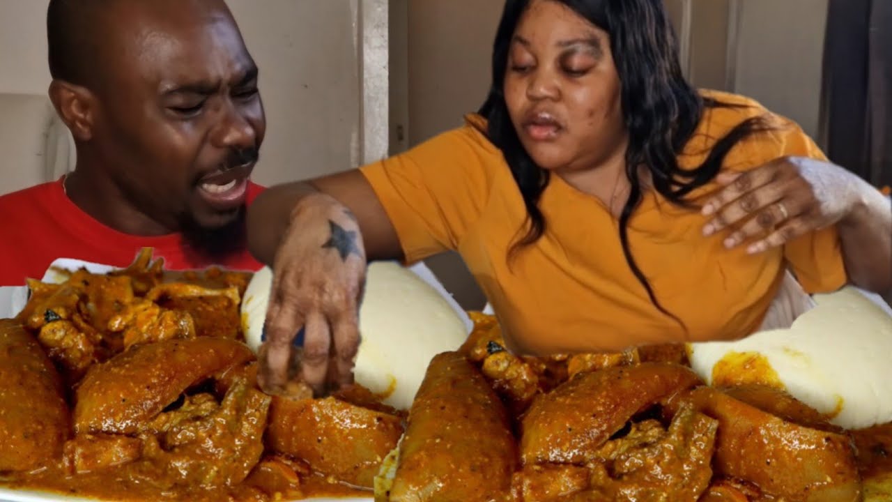 I added too much Pepper in hubby's Soup 😂😂😂Pepper prank 😂😂😂 Okra Soup and Fufu Mukprank video
