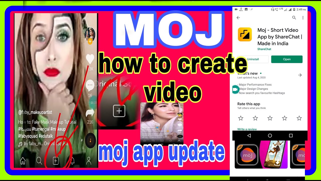Moj || how to create moj video | MOJ app || moj video kese banaya|| moj app update|| Moj short video