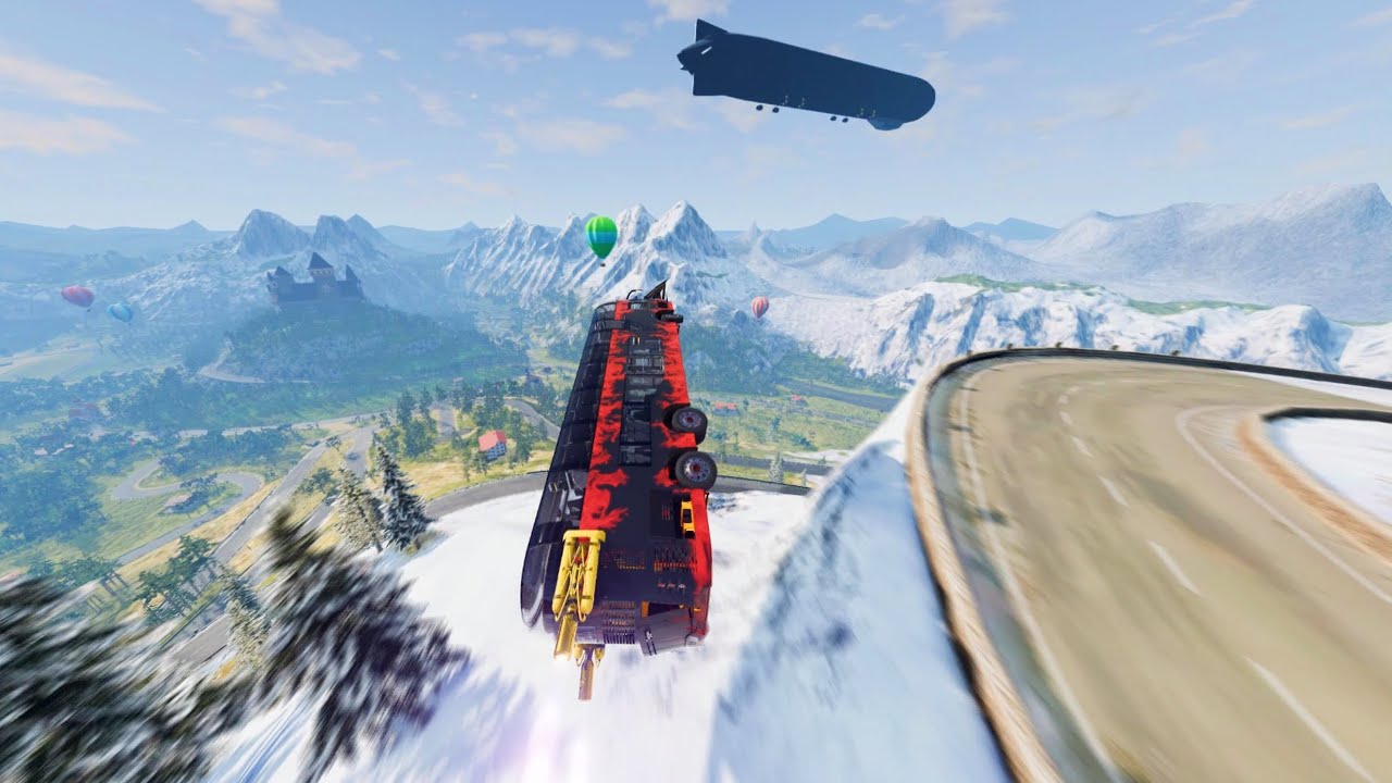BeamNG.Drive - Extreme Car Crash: Cliff Drop Edition