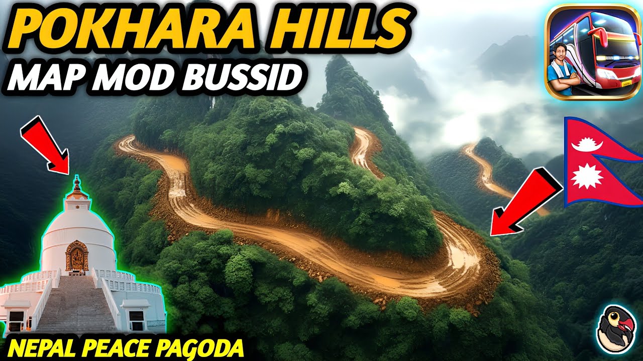 СКАЧАТЬ! 🔥 Новый мод карты холмов Покхары в Непале для Bus Simulator Indonesia | Bussid Mod Map 4...