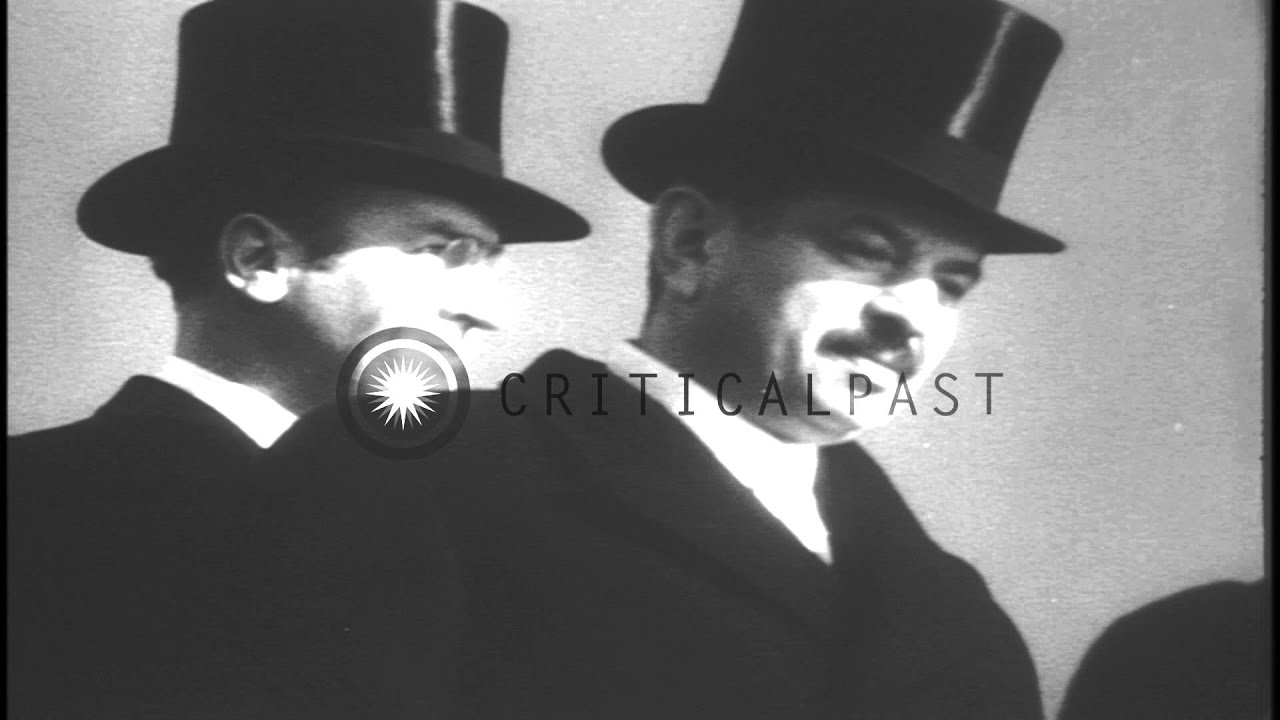 Pierre Laval is greeted by Paul Claudel and Jimmy Walker upon his arrival in New ...HD Stock Footage