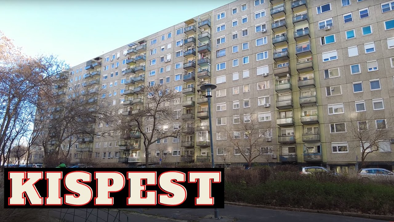 Panel buildings - Block of flats in Kispest (District 19) -  Budapest, Hungary [4k Ultra HD 60fps ]