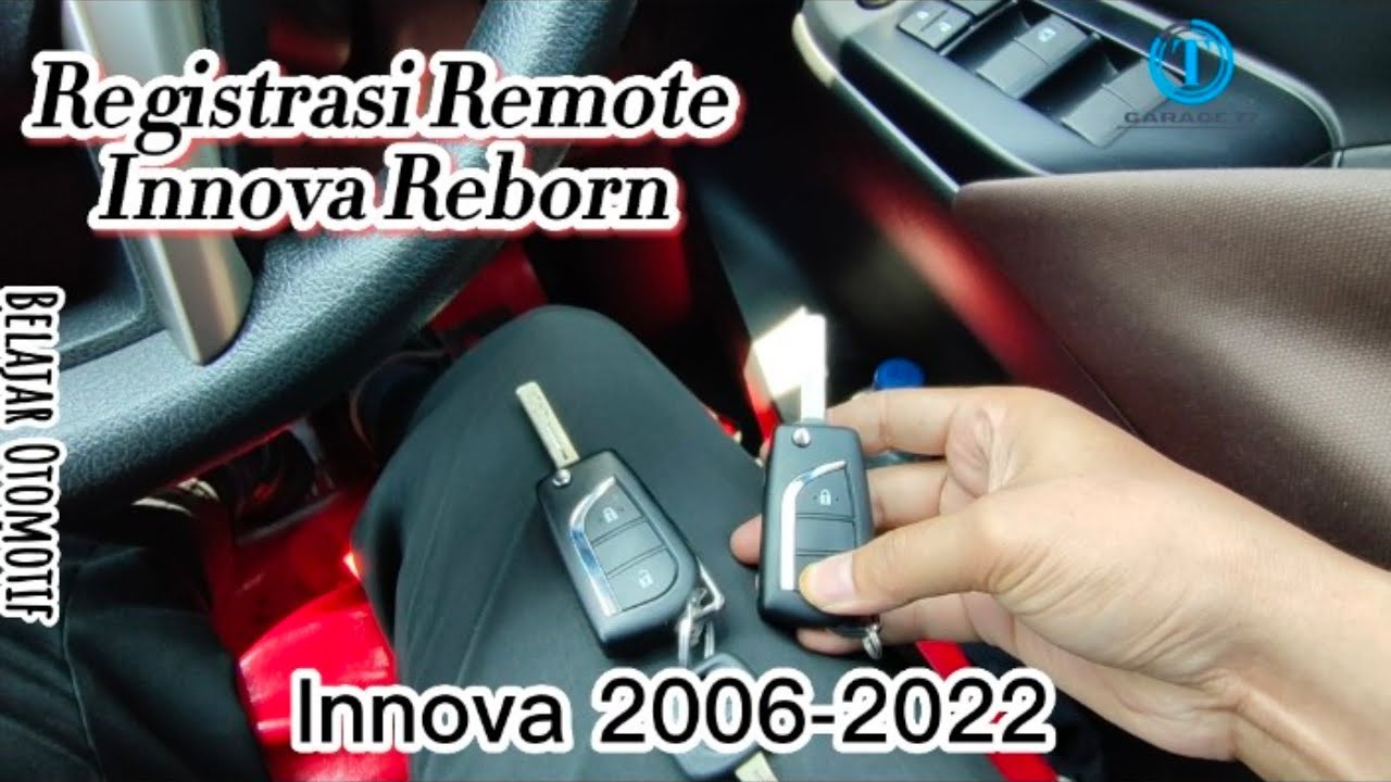 Registrasi Remote toyota innova 2006 sampai 2022 reborn