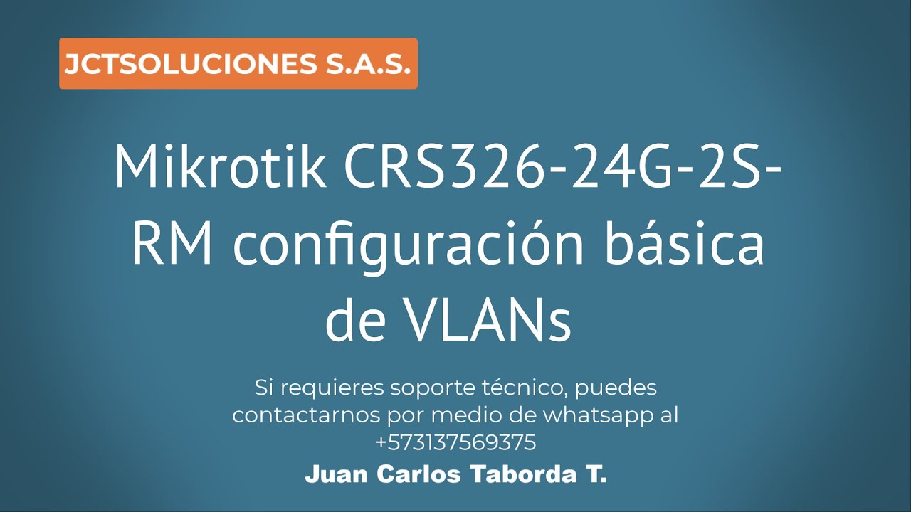 Mikrotik CRS326-24G-2S-RM configuración básica de VLANs SwOS