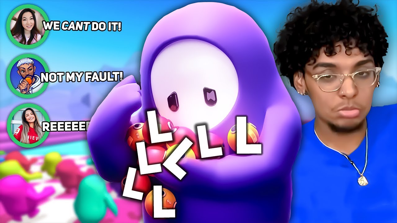 Cube Gang Is Falling Apart in Fall Guys ft. Fuslie Valkyrae RatedEpicz