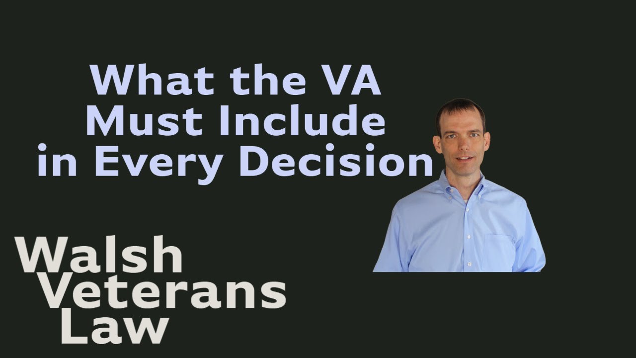 What the VA Must Include in Every Decision