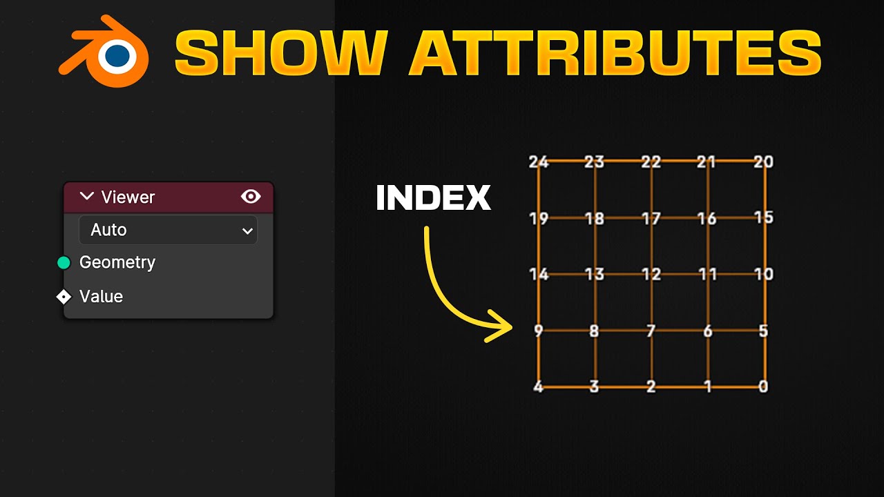 How to VISUALIZE ATTRIBUTES with Numbers in Blender 4.1 - Geometry Nodes