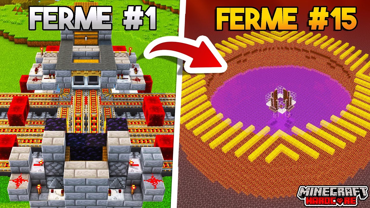 J'ai construit TOUTES les meilleurs fermes AUTOMATIQUES sur Minecraft Hardcore !