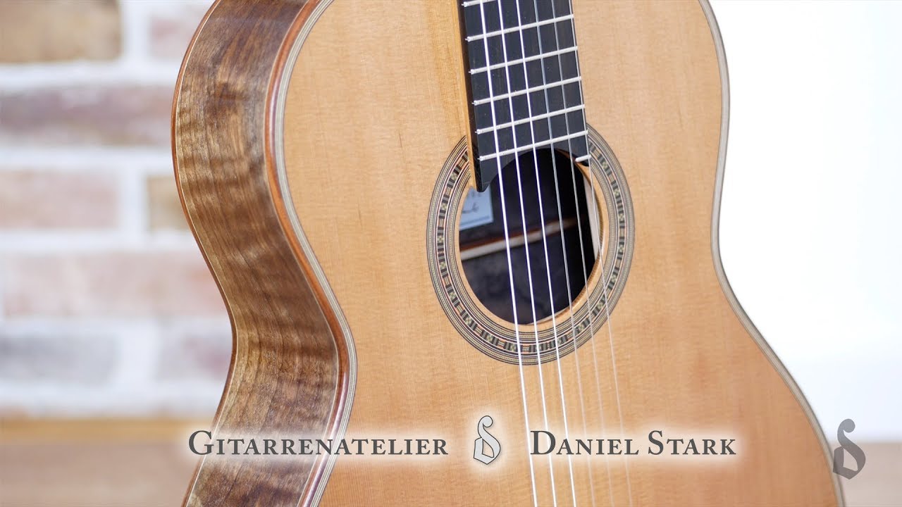 Guitar Demo. Concert Model (Double Top) Cedar + Black Walnut