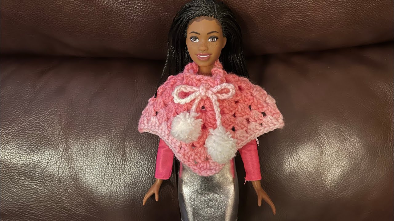 How to Make A Crochet Poncho for 11” Fashion Doll