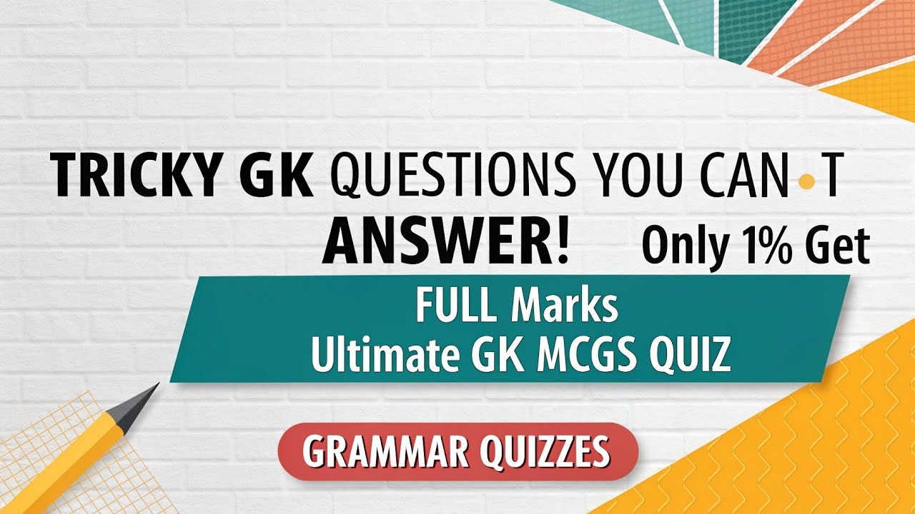 TRICKY GK QUESTIONS You Can’t Answer! 😱 Only 1% Get Full Marks | Ultimate GK MCQs Quiz