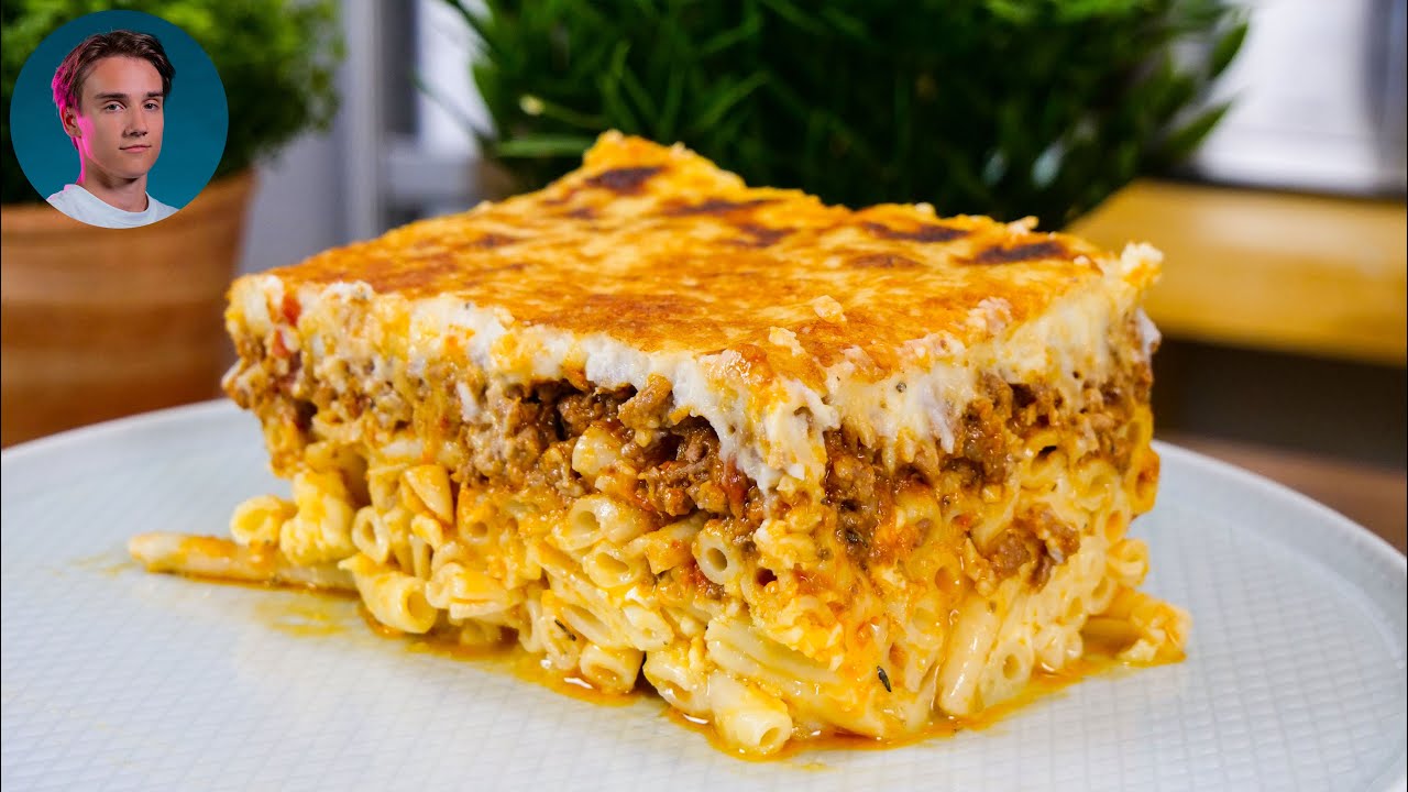 Grécke zapekané cestoviny s mäsovou omáčkou a bešamelom - Pasticcio