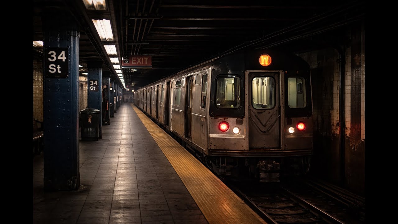 NYC Subway Ambience – Underground Train Sounds (8 Hours)