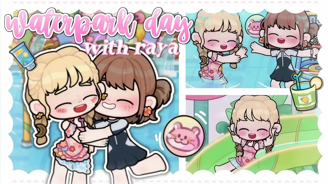 waterpark day with raya 🏖️🌞 (summer vacation) | Game World roleplay | *no voice*