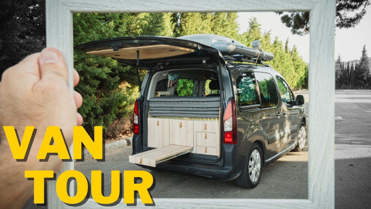 VAN TOUR! Mini CAMPER | Como Viajamos con COCINA, CAMA, DUCHA, 