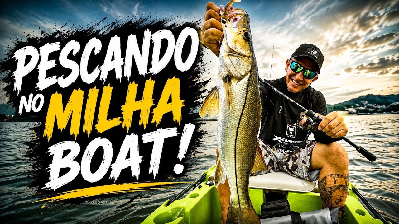 MINHA PRIMEIRA PESCARIA NO MILHA BOAT!!