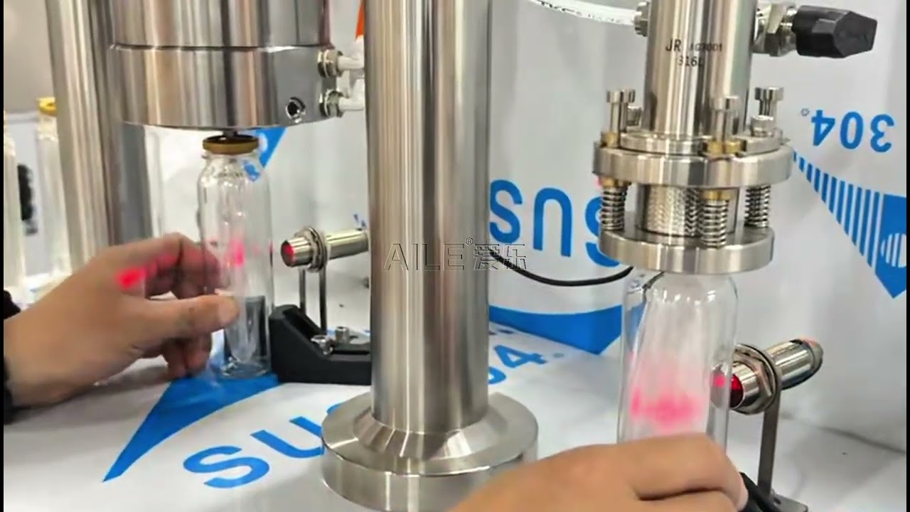AILE PET Plastic Aerosol Cans Semi Automatic BOV Aerosol Filling Machine (Test)