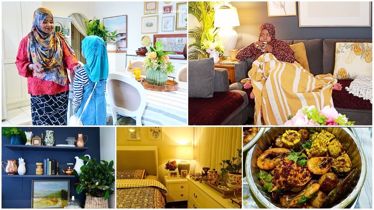 WEEKLY VLOG RELAXING DECORATING HAUL CLEANING FAMILY أيام اجازة هادئة روتين اسبوعي ديكور تنظيف ترتيب