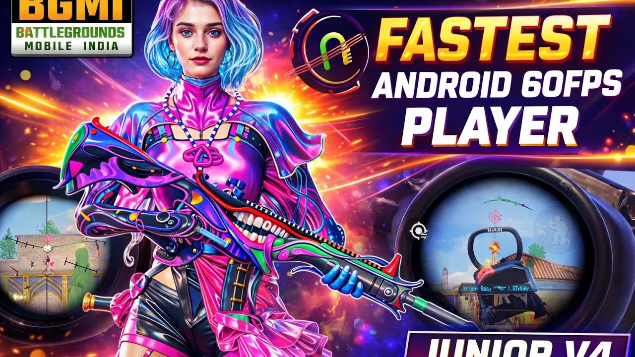 FASTEST ANDROID 60FPS BGMI PLAYER 😱 | Junior V4 Gameplay 🔥