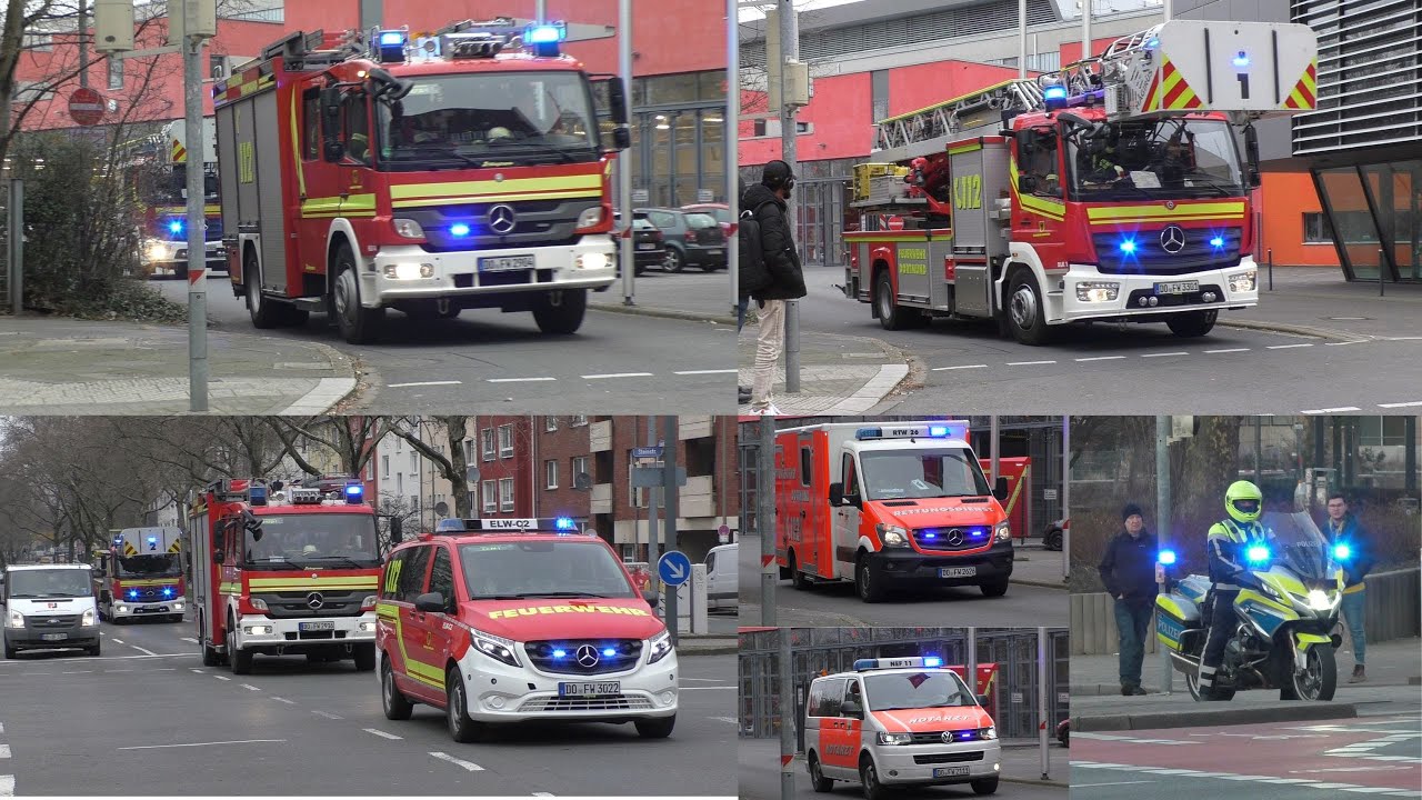 [ Bullhorn ] [ L&ouml;schzug] Verschieden Einsatzfahrten Feuerwehr&Rettungsdienst in Dortmund