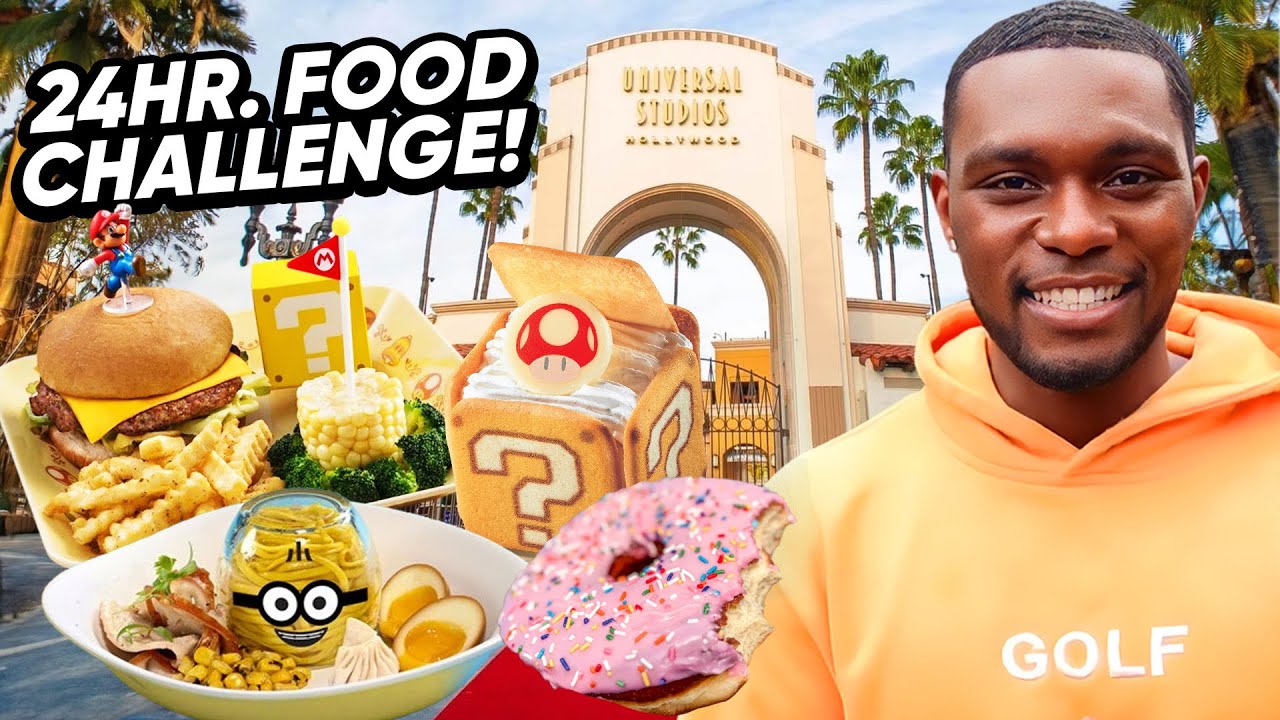 I Ate The CRAZIEST Foods At Universal Studios For 24 Hours! (EP.9)
