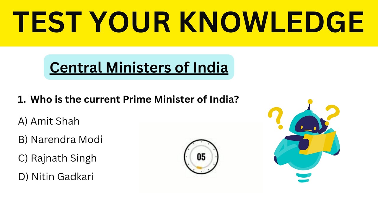 Central Ministers of India Quiz