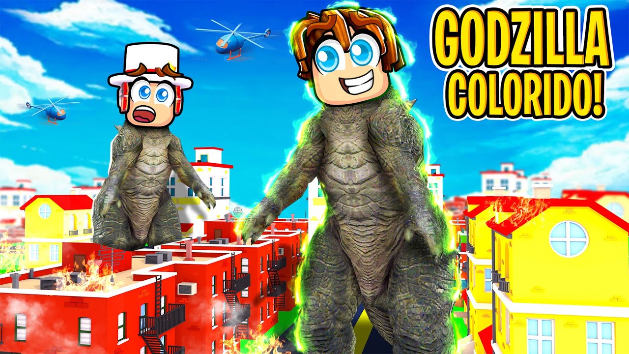 O GODZILA QUE PODE MUDAR DE COR😮 Kaiju Universe (Roblox)
