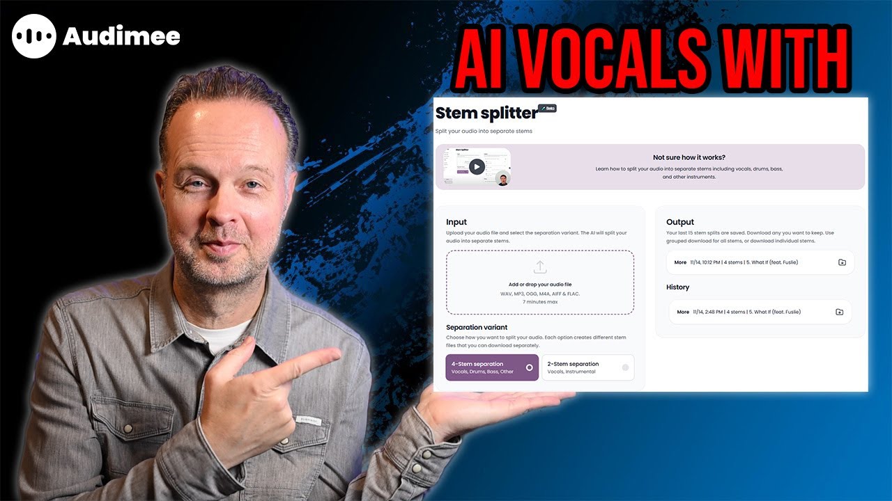 Хватит артефактов! Новый стем-сплиттер Audimee для чистого вокала