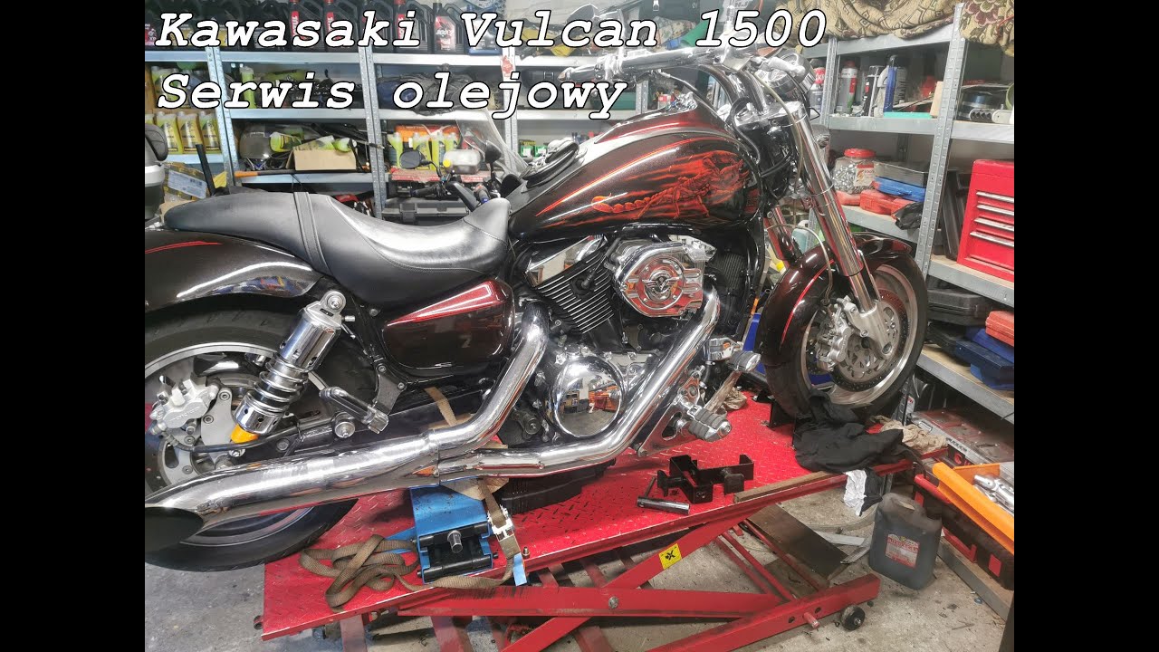 Kawasaki Vulcan 1500 serwis olejowy, kontrola rozrządu.