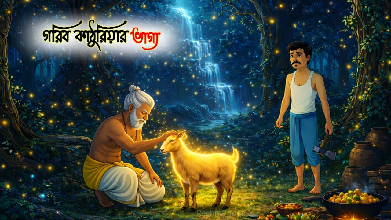 গরিব কাঠুরিয়ার ভাগ্য | Bengali cartoon story| Bengali Moral Story| Thakumar jhuli bangla golpo