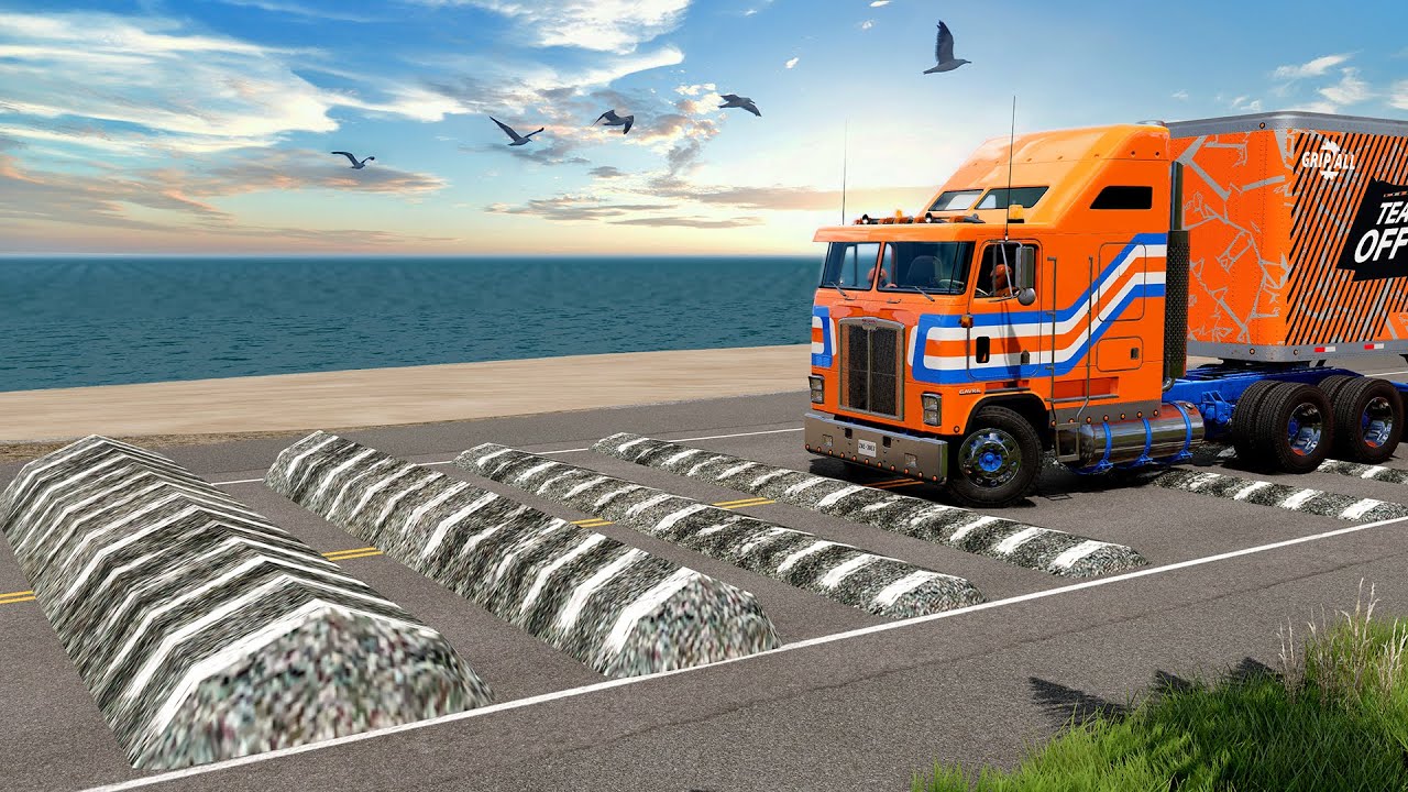 Truck vs Massive Speed Bumps #1🔥[BeamNG.Drive]
